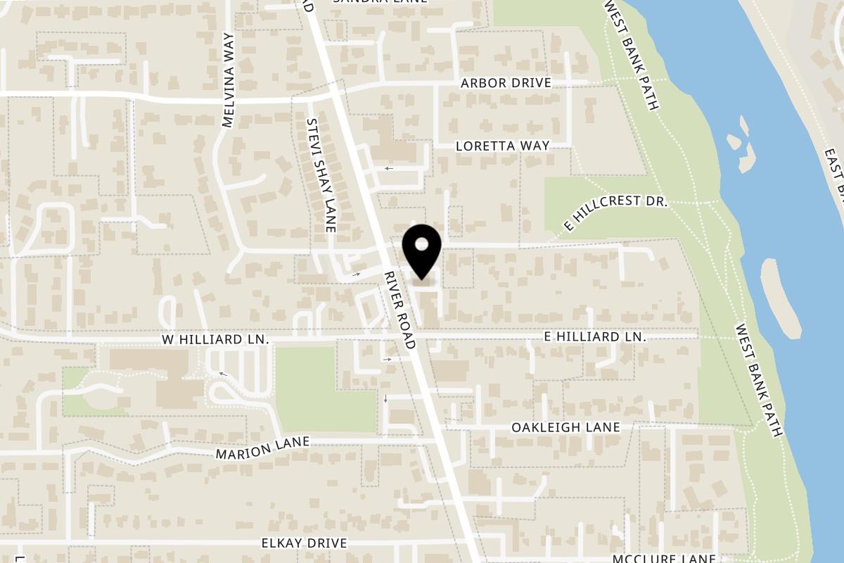 Map showing the location of Tio Pepe Mexican Restaurant on 1041 River Rd in Eugene